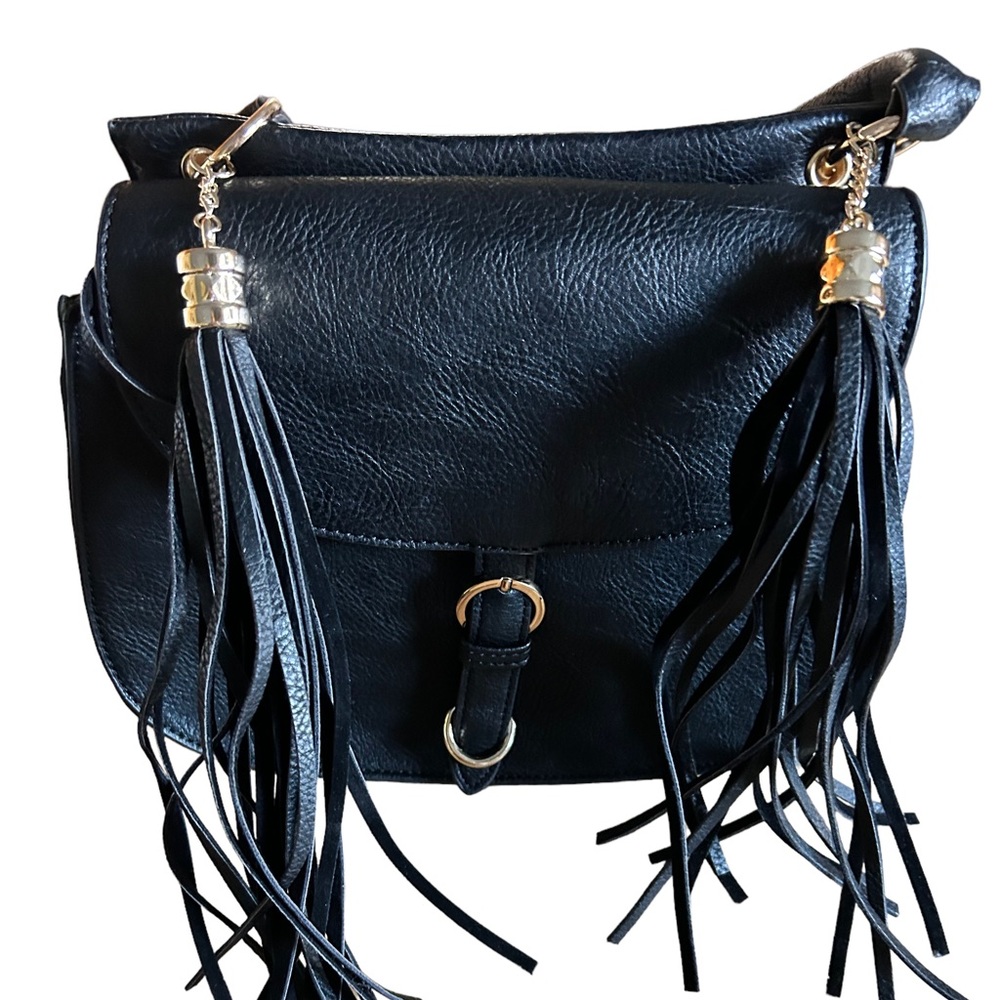 Tassel purse black Lionel name